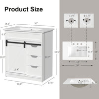 White Vanity Set (w/Sink)