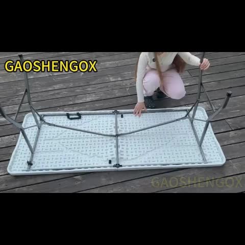 2.5/4/6FT Folding Table, 6 Foot Folding Table Heavy Duty, Portable Plastic Folding Table with Handle, Fold in Half Table for Indoor Outdoor Use, Fold Up Table for Camping Dining Party Picnic Events