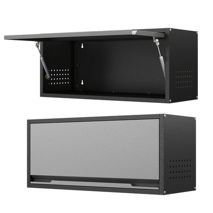 Wall Storage Cabinet shown in the Black Gray option