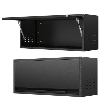 Wall Storage Cabinet shown in the Black option