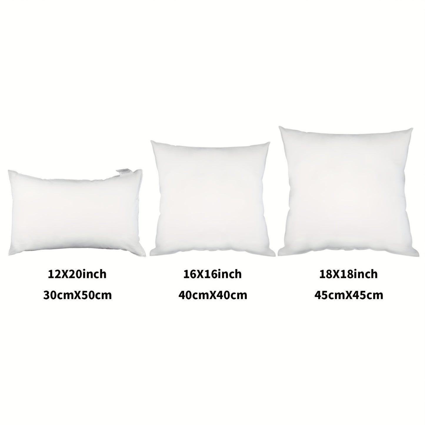 2/4pcs Pillow Inserts for Hammock - 100% Hypoallergenic Virgin Fiber - Outdoor Camping Square/Rectangle Throw Pillows (12X20/16X16/18X18)