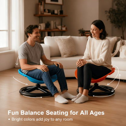 1 Autistic Children's Oversized Anti Spinning Sensory Chair - Blue And Orange Red, Sturdy Hard Plastic Frame with Anti Slip Base, Easy to Clean Surface, Ideal for Sensory Processing Disorders, Motor Skill Development, Concentration, Smooth Rotation
