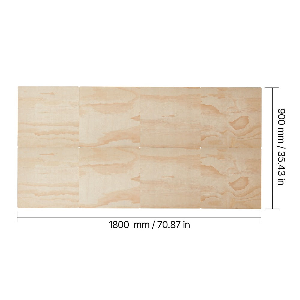 VEVOR Full Size Bunkie Board, 0.4 in Foldable Bed Board Slats with Connection, Wooden Mattress Support for Full/Twin Size Bed, Support Under Mattress Boards, Ready to Use, 8 Piece, Burlywood