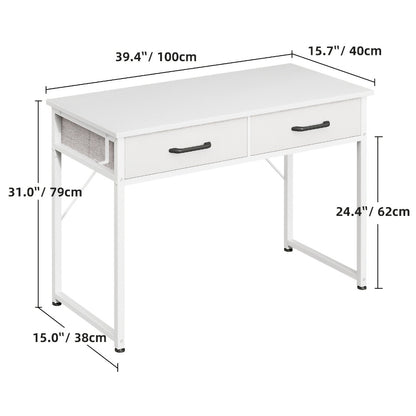 32-Inch Computer Desk with Storage Drawers and Multiple Color Options detail image - detail view 14