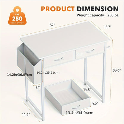 32-Inch Metal Computer Desk, Writing and Study Desk for Work, Display, and Everyday Use detail image - detail view 10