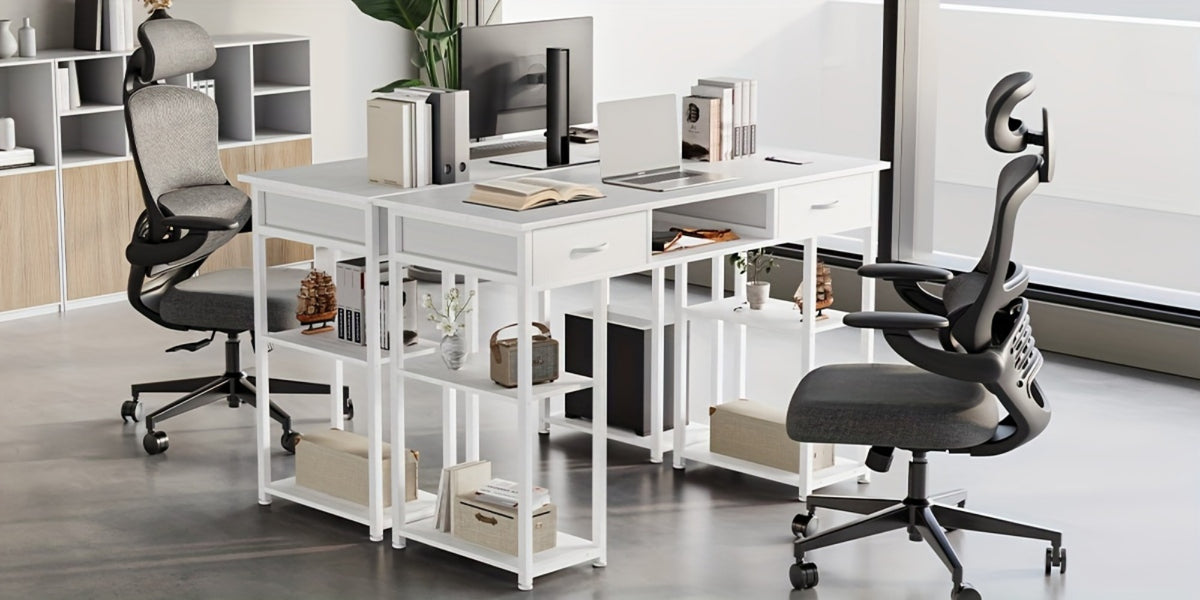 32-Inch Metal Computer Desk, Writing and Study Desk for Work, Display, and Everyday Use detail image - detail view 21