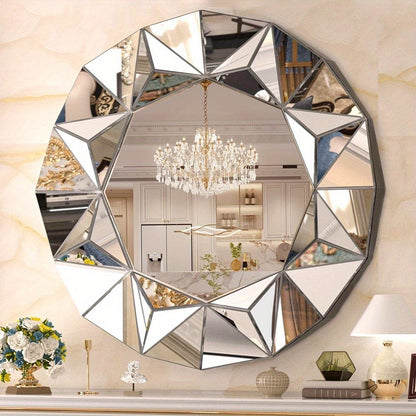 32-Inch Round Bathroom Mirror for Dressing and Daily Routines detail image - detail view 3