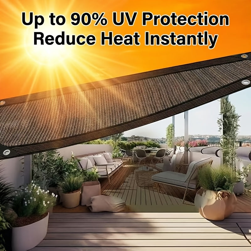 90% UV Blocking Outdoor Shade Fabric for Patios, Backyards, Gardens, Pergolas, And Fences, Privacy Screen, Easy Installation, Available in 4 Sizes