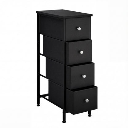 WHONLINE 4-Tier Tall Narrow Storage Cabinet, 29.5*16.5*9.5in, Slim Bathroom Organizer, Storage Cabinet for Small Space, Bathroom, Kitchen, Bathroom Organization, Kitchen Organization, Slim Design, Compact Storage, Easy to install