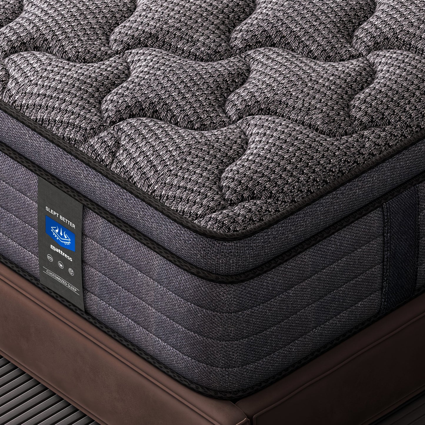 MRH New 10 12 14-Inch Twin Full Queen King Memory Foam Hybrid Mattress with Ergonomic Individual Springs, Breathable Fabric, Lumbar Support, for Side/Back Sleepers/Guest Room/Hotel/Home Bedrooms