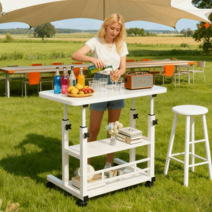 (1pc Pack) Heavy Duty 24 Inch Folding Table - Portable, Easy Storage & Tool-Free Assembly | Rectangle Banquet, Camping, Picnic, Party, Laptop & Patio Table for Small Spaces | Christmas Party Gift