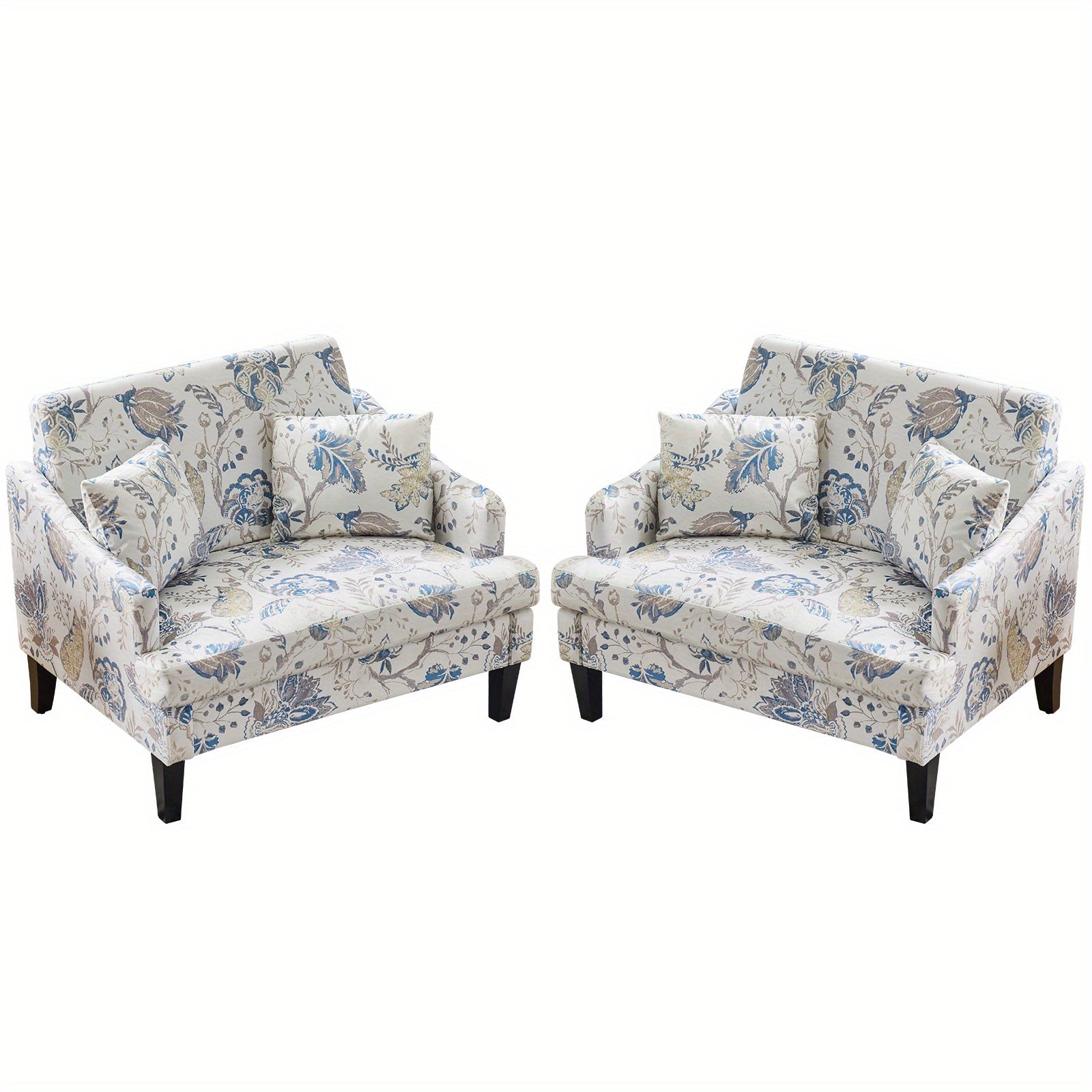 Accent Chair shown in the Blue Floral, Set Of 2 option