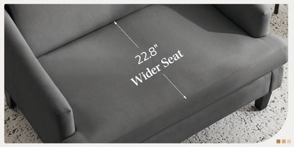 33.5-Inch Oversized Accent Chair with Memory Foam, Bedroom Reading Chair for Living Room detail image - detail view 25