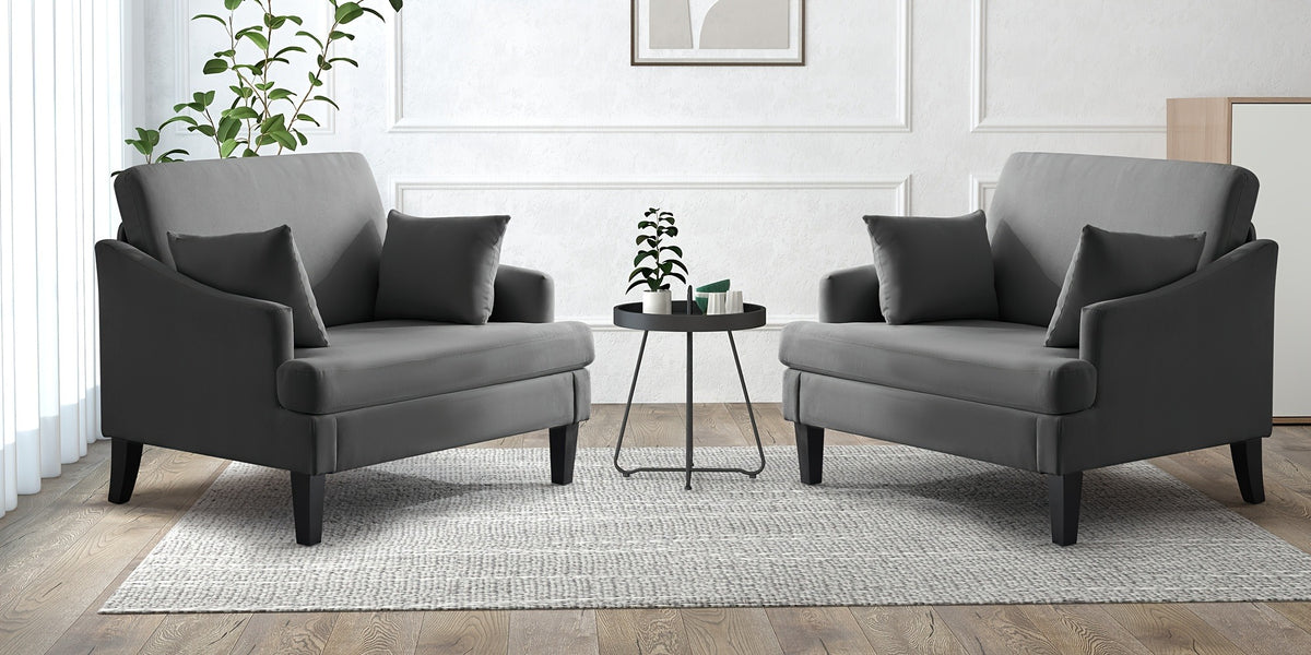 33.5-Inch Oversized Accent Chair with Memory Foam, Bedroom Reading Chair for Living Room detail image - detail view 33