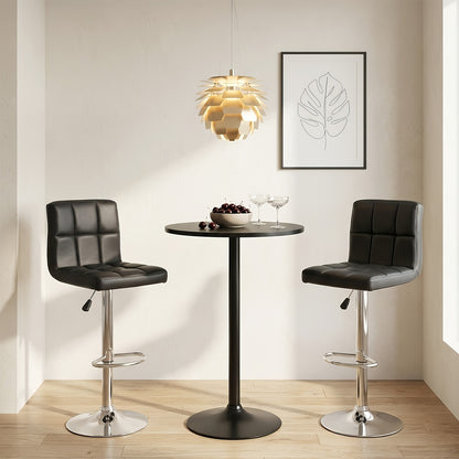 Bar Stool Set of 2, Bar Table Sold Separately, PU Leather Adjustable Swivel Stool