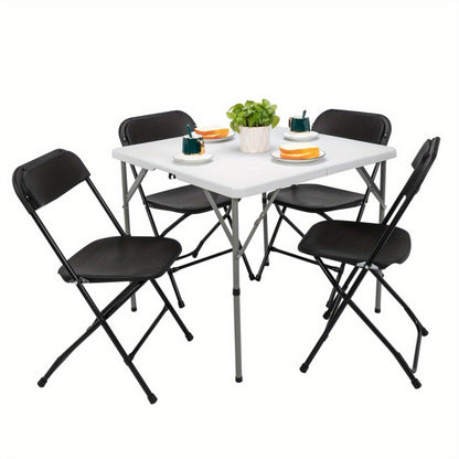 34-Inch Metal Folding Table with Waterproof Protection and Tool-Free Assembly for Kitchen detail image - detail view 13