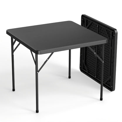 34-Inch Metal Folding Table with Waterproof Protection and Tool-Free Assembly for Kitchen detail image - detail view 5