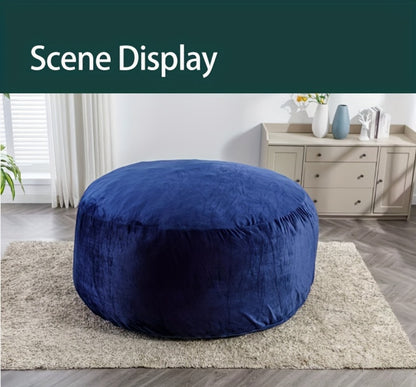Bean Bag Sofa Chair Set – Includes Bean Bag Chair, U-Shape Pillow, Blanket & 6FT Round Carpet | Large Soft Machine-Washable Beanbag with 50 lb Memory Sponge Fill | Living Room, Bedroom & Gaming Room Relaxation Set