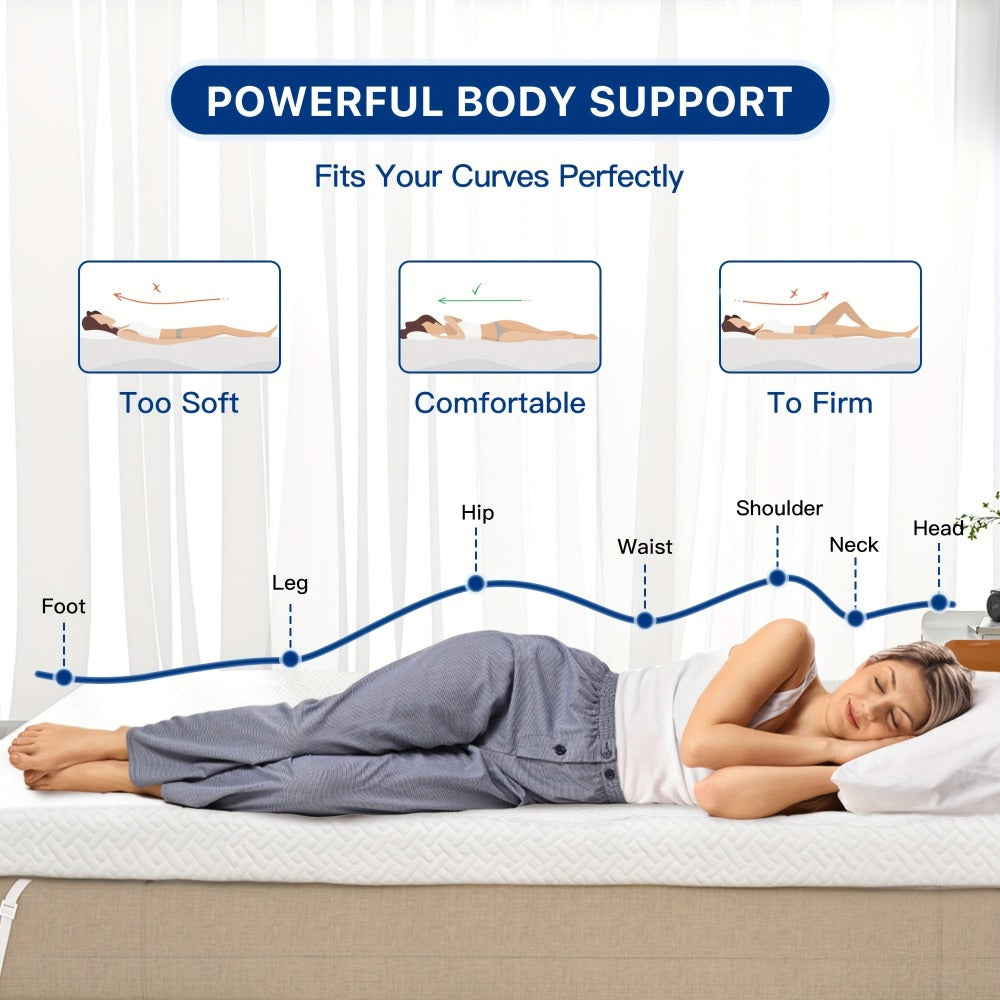 Gel Memory Foam Mattress Topper 3 Inch | Cooling Gel-Infused, Soft & Breathable, Twin XL Full Queen King Cal King – Better Sleep Every Night