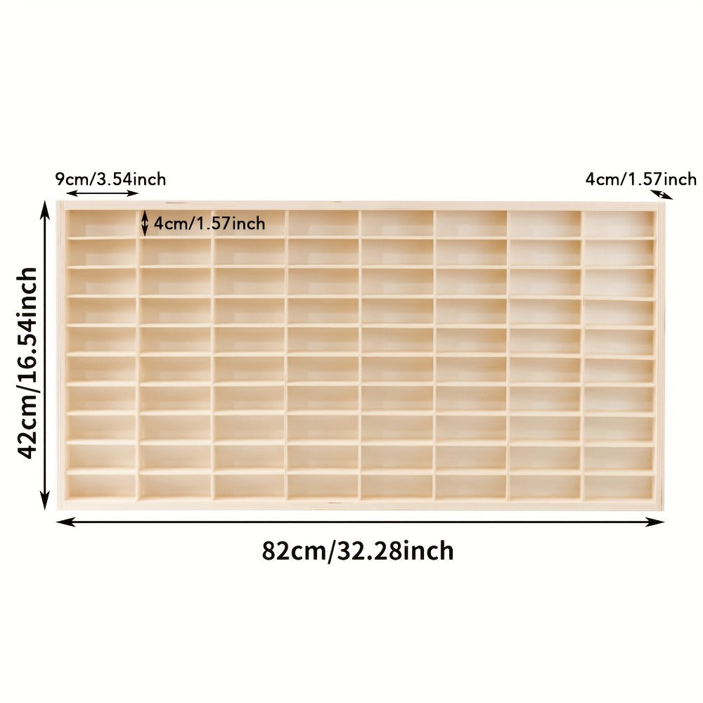1:64 Scale Solid Wood Die Cast Car Model Storage Box Display Cabinet 60 or 80 Compartments Collector Display Stand with Hooks for Home Office Shop