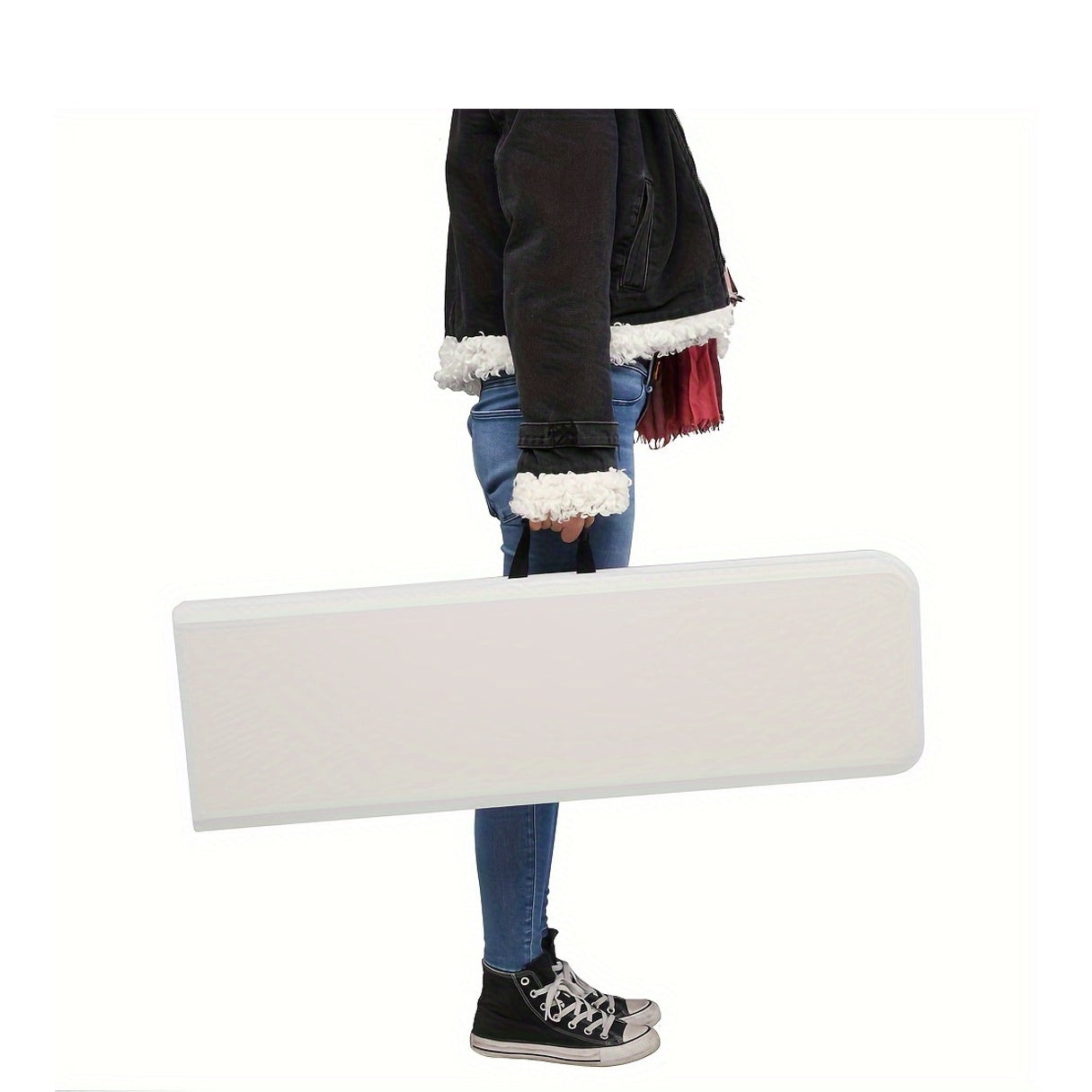 6-Foot Collapsible Plastic Stool, Suitable for Both Indoor And Outdoor Dining. Lightweight And Easy to Transport, Ideal for Camping, Celebrations, Weddings, Picnics, And Outdoor Gatherings - Available in White