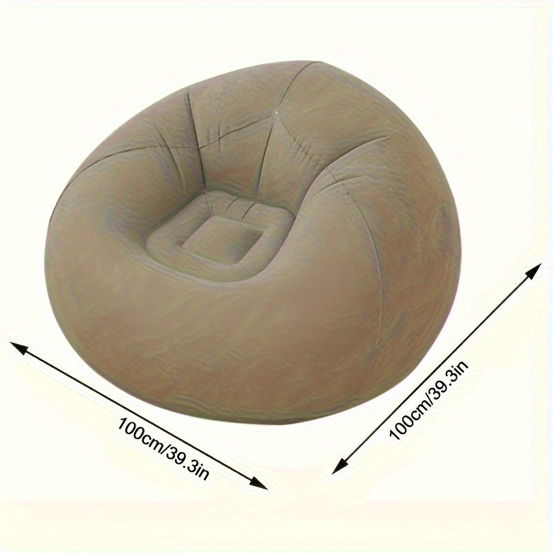1pc Soft Comfortable Soybean Bag Chair, Inflatable Sofa Outdoor, Lazy, Tatami Chair, Sofa Cover, Living Room, Office, Outdoor Picnic Camping, Father'S Day