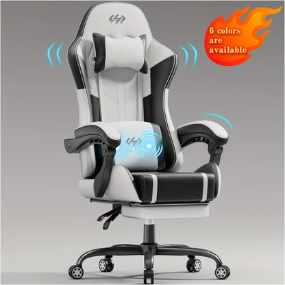 Gaming Chair shown in the 5-wheel gaming chair (1 piece) in black and white option