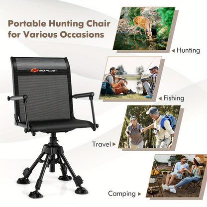 360° Rotating Foldable Outdoor And Hunting Chairs with 360° Swivel for Patio detail image - detail view 4