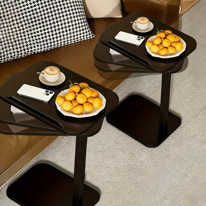 360° Rotating Side Table with Adjustable Height, Small Accent Table detail image - detail view 3