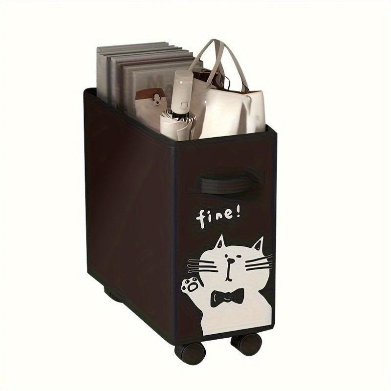 Multi-Functional Under-Desk Rolling Storage Cart with Wheels – Space-Saving Office Organizer, White & Black Options, Includes Removable Storage Frame for Kitchen, Dorm, and Apartment Use, Dorm Room Organizer, Spacesaving Design, Wheeled Base
