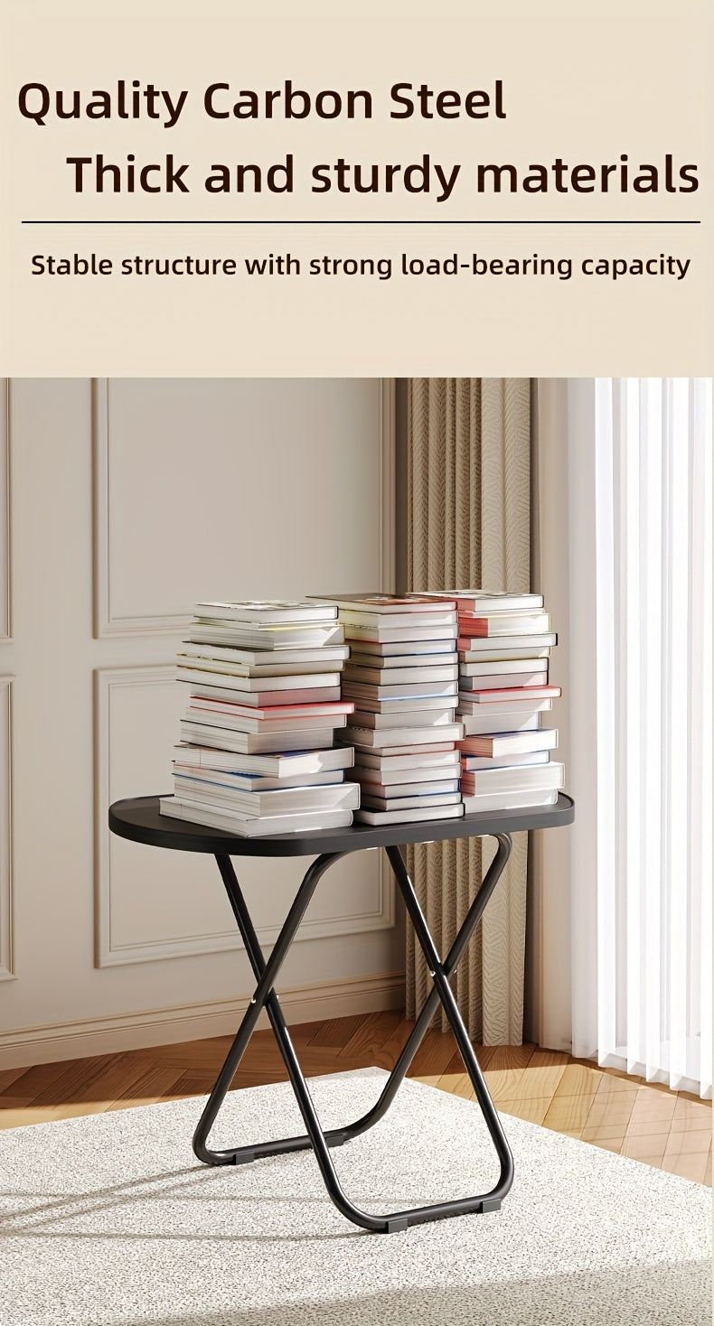Stable Tray Table with No Assembly Required, TV Dinner Tray for Eating, Foldable Snack Tables for Bed/Sofa/ Living Room
