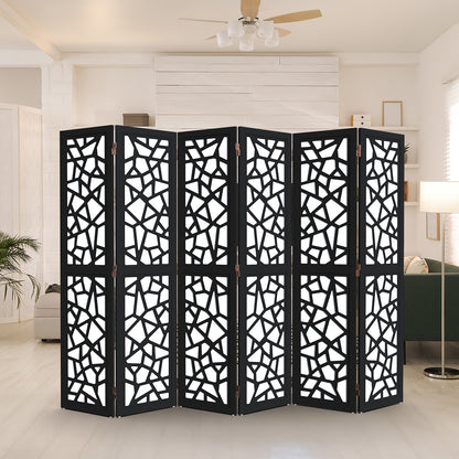 BONNLO 70" Modern Wooden Room Divider with Geometric Pattern - Freestanding Privacy Screen, Indoor Space Separator for Living Room, Bedroom, Office - No Electricity Needed, Bedroom Divider, Contemporary Decor, Elegant Design