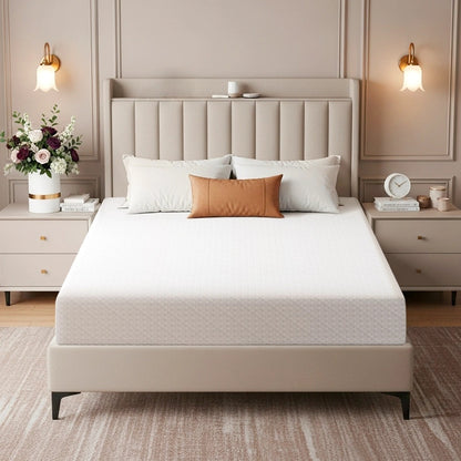 Costoffs 8/10/12in Gel Memory Foam Mattress, Medium Firm Bed with Green Tea Scent & 3-Layer Support for Dorm, Guest Room, Bunk Bed, Furniture for Home, Christmas Gift