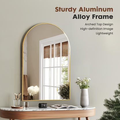 Arched Straight Bathroom Mirror Wall Mirror - an Ideal Choice for Bathroom Entrances and Bedrooms with True Reflection and No Deformation