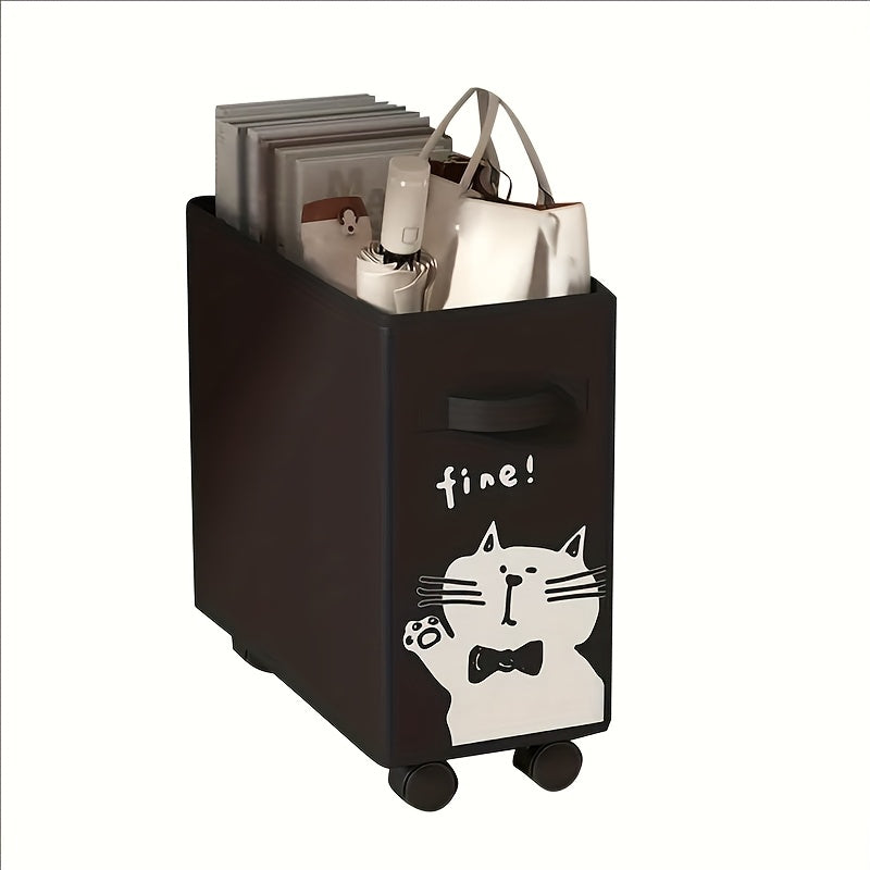 Multi-Functional Under-Desk Rolling Storage Cart with Wheels – Space-Saving Office Organizer, White & Black Options, Includes Removable Storage Frame for Kitchen, Dorm, and Apartment Use, Dorm Room Organizer, Spacesaving Design, Wheeled Base