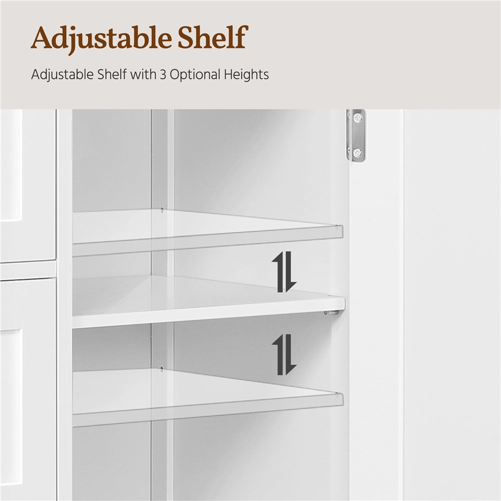 Costoffs Bathroom Storage Cabinet with Drawers, Moisture-Resistant Modern Cabinet Organizer with Multiple Tiers Shelves Storage, Easy-Clean Surface Bathroom Cabinet for Bathroom Living Room