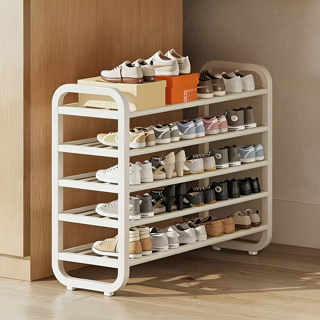 Durable 5-Layer Space-Saving Shoe Rack, Narrow And Multi-Layered Design, Floor Standing, Suitable for Entrance And Dormitory Storage, Pairable with Living Rooms, Easter Style for Back to School Season