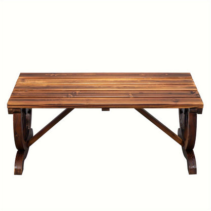 Wood Bench shown in the Carbonized Color option