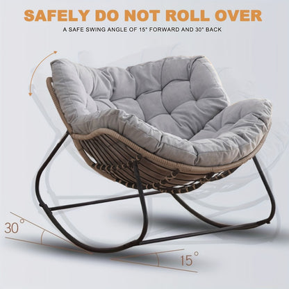 38.6-Inch Rocking Chair for Comfortable Everyday Seating in Living Room detail image - detail view 7