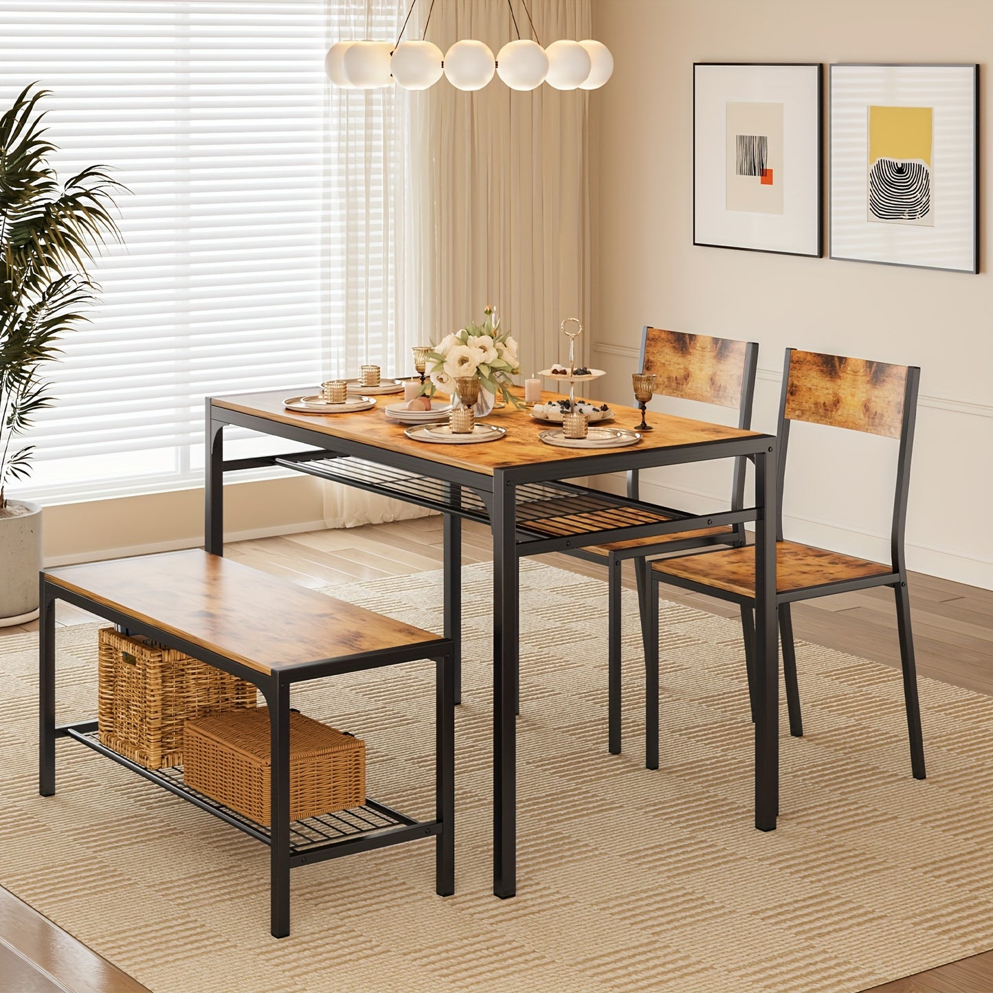 TB44-R-N Dining Table and Chair Set
