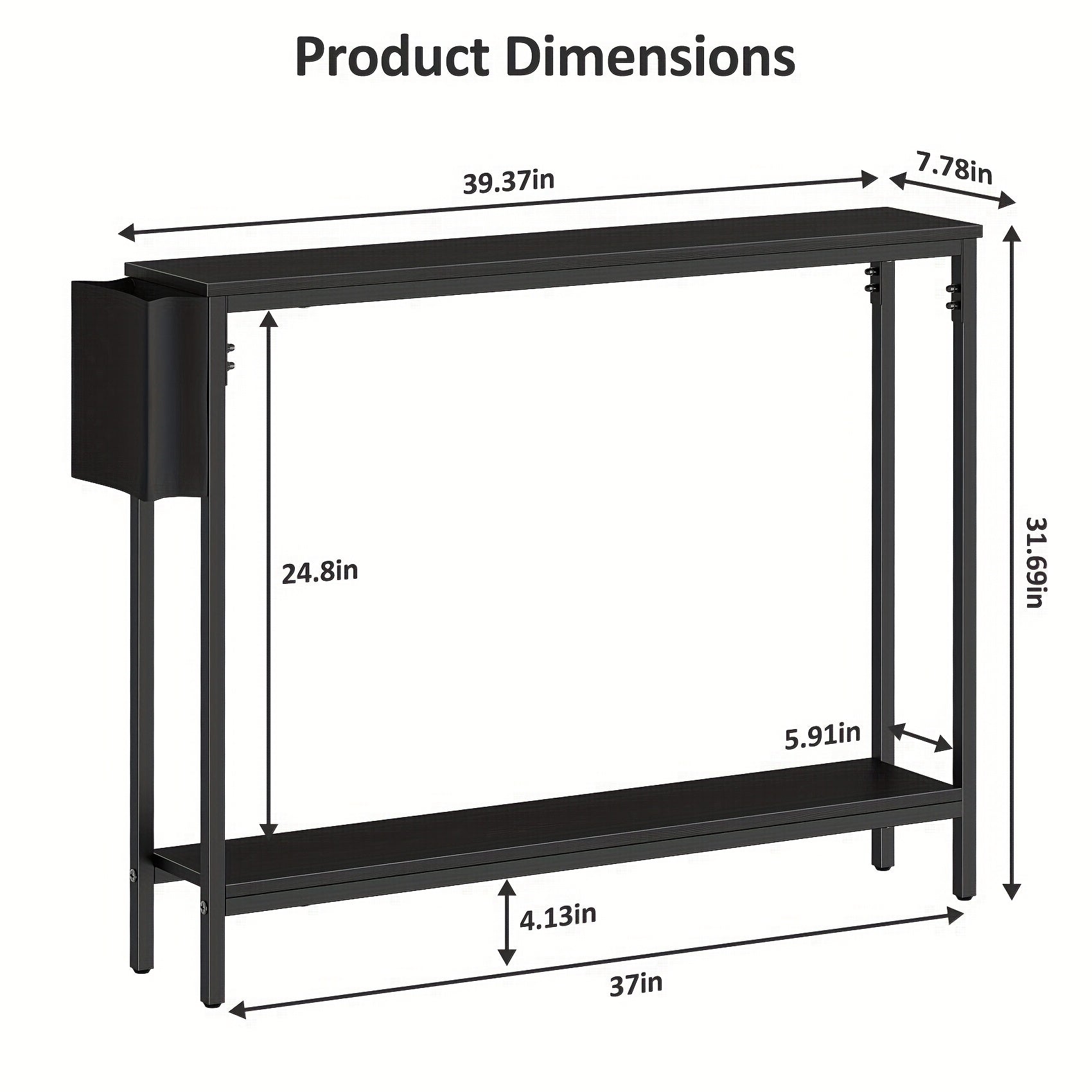 Console Table shown in the Black option