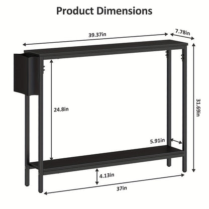 Console Table shown in the Black option