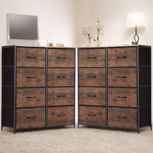 1 Or 2pcs 8-drawer Dresser with Metal Frame, High Feet, Can Be Mounted On The Floor Or Fixed to The Wall, Save Space, Quick Storage, Suitable for Indoor Use, Bedroom Storage