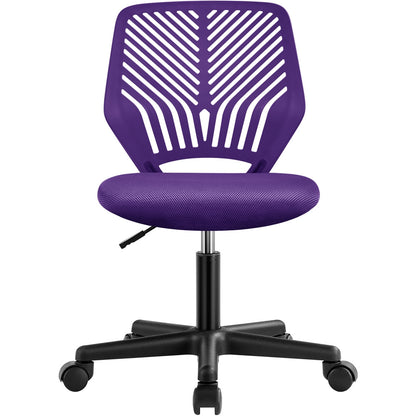 Costoffs Ergonomic Office Chair Armless Height Adjustable Swivel Task Chair with Lumbar Support for Home and Study, 300lb Weight Capacity, Black/Turquoise/Dark Gray/Rose red/Purple/Green/Blue, Christmas Gift
