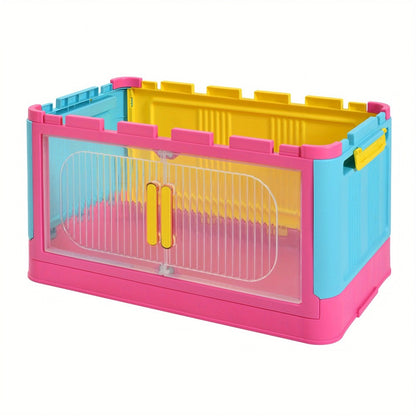 Foldable Rolling Storage Organizer 4 & 5 Tier with 360° Wheels & Magnetic Closure – Waterproof PP Stackable Shelf for Living Room, Bedroom, Kitchen & Office