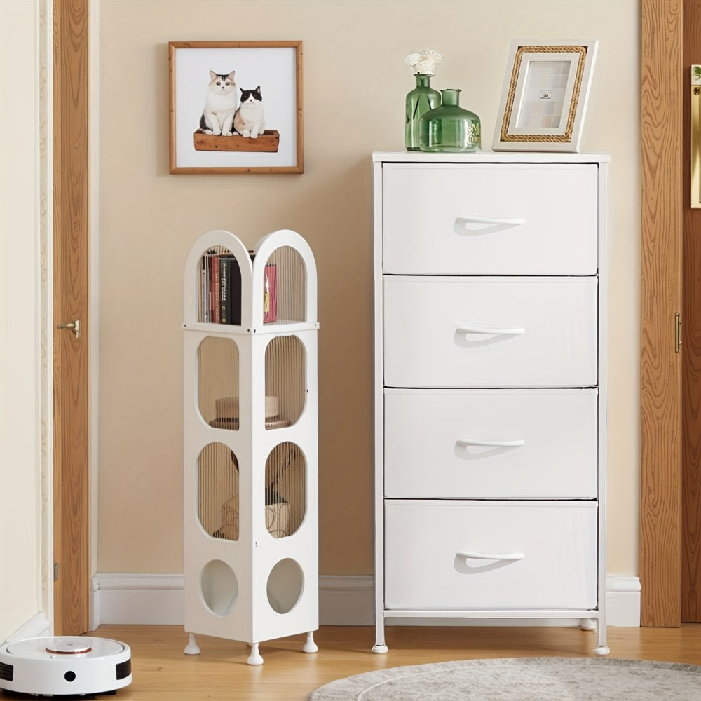Hallway Storage Cabinet with Fabric Drawers - Metal Frame Dresser Organizer 2 4 or 8 Drawer Options for Home Bedroom Office Apartment Living Room