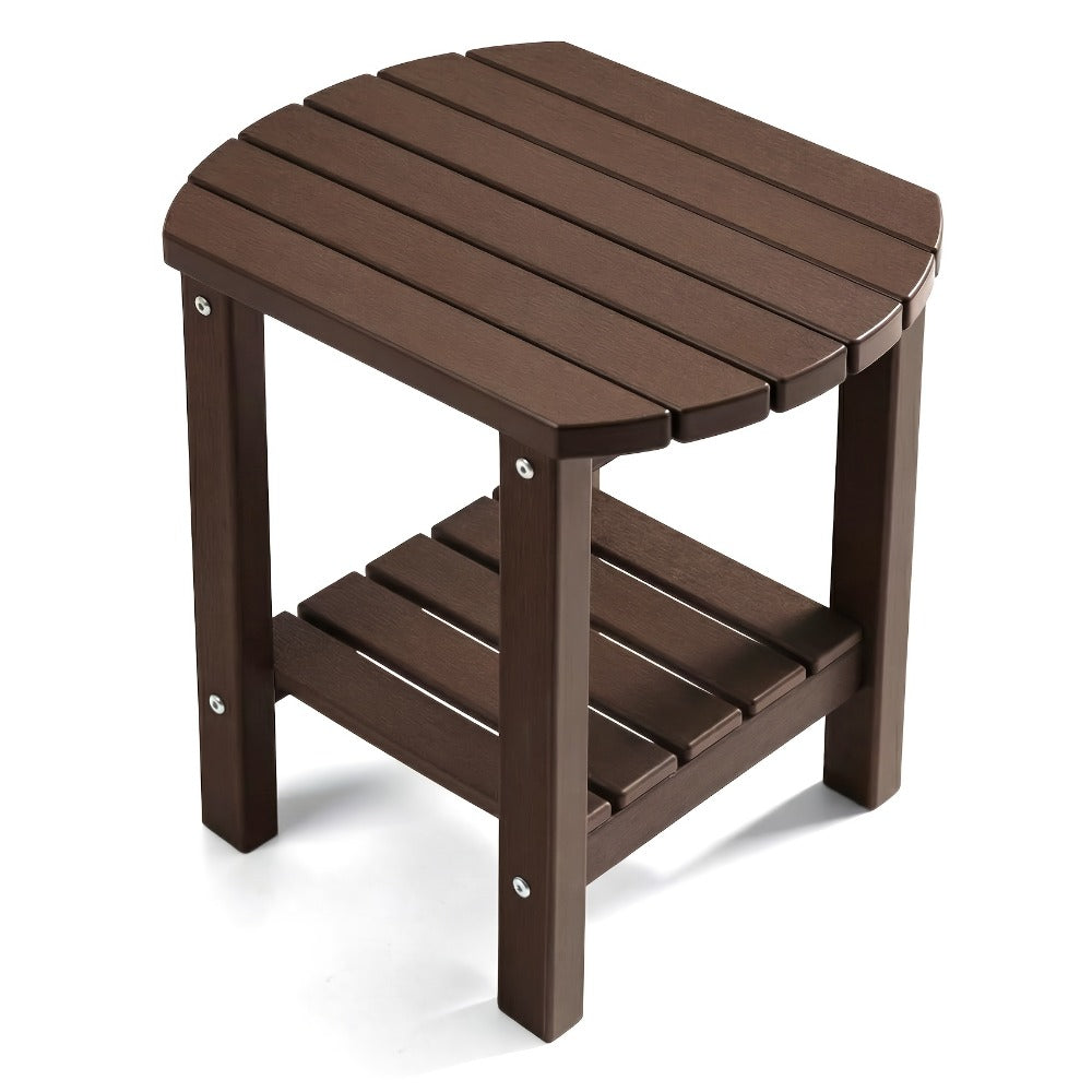 Adirondack Oval Side Table HDPE Weather Resistant Portable Detachable Base Outdoor End Table for Patio Backyard Pool Beach 5 Colors