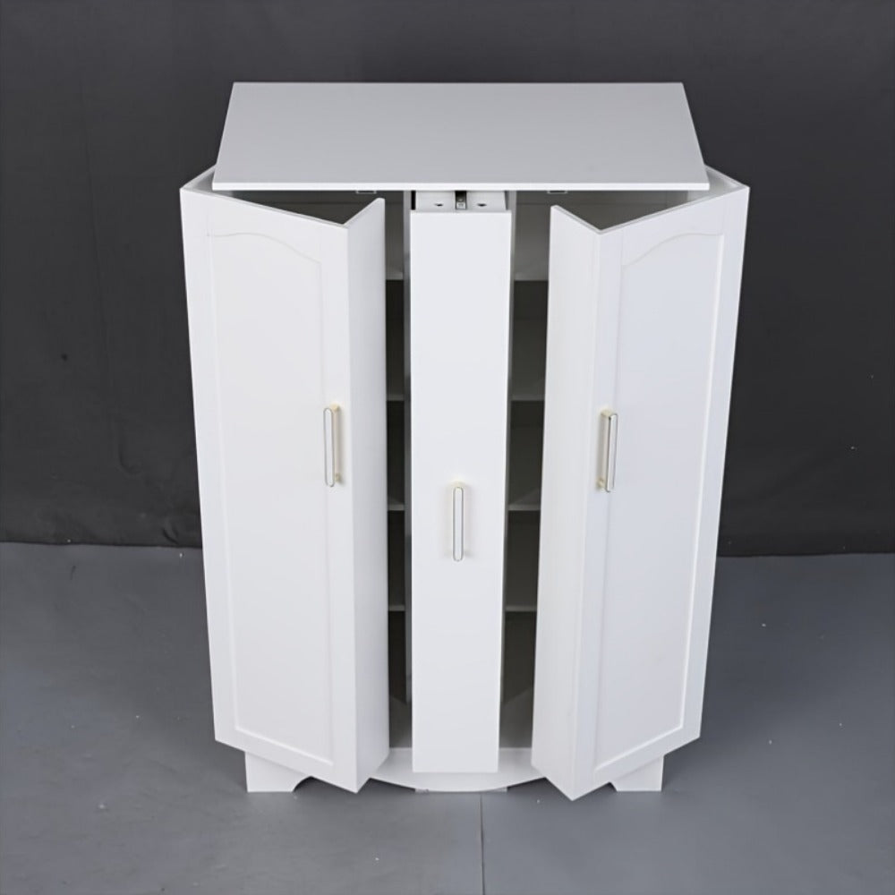 Kitchen Pantry Cabinet 47 Inch with Drawer Adjustable Shelves Buffet Sideboard Cupboard Storage Cabinet for Kitchen Living Room White Black Brown Grey