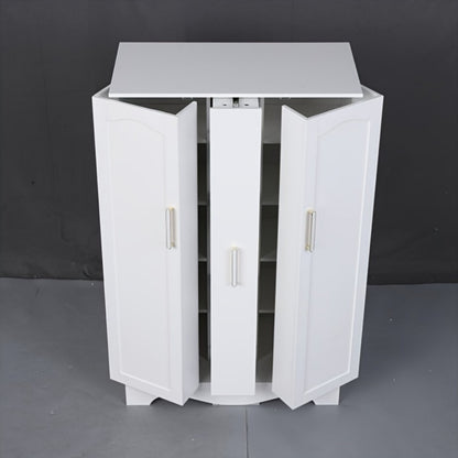 Kitchen Pantry Cabinet 47 Inch with Drawer Adjustable Shelves Buffet Sideboard Cupboard Storage Cabinet for Kitchen Living Room White Black Brown Grey
