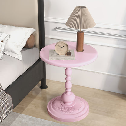 Round Side Table, Metal End Table, Anti-Rust And Waterproof Small Coffee Table For Living Room Bedroom Balcony, Black, White, Pink